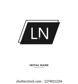 L N LN Initial logo letter with minimalist concept. Vector with scandinavian style logo.