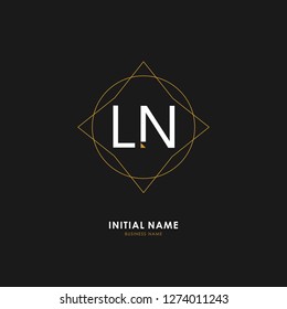 L N LN Initial logo letter with minimalist concept. Vector with scandinavian style logo.