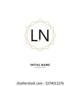 L N LN Initial logo letter with minimalist concept. Vector with scandinavian style logo.