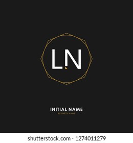 L N LN Initial logo letter with minimalist concept. Vector with scandinavian style logo.