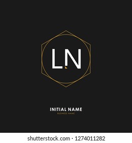 L N LN Initial logo letter with minimalist concept. Vector with scandinavian style logo.