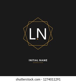 L N LN Initial logo letter with minimalist concept. Vector with scandinavian style logo.