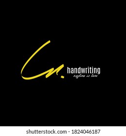 L n Ln initial logo handwriting template vector