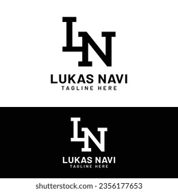 L N LN NL Letter Monogram Initial Logo Design Template. Suitable for General Sports Fitness Construction Finance Company Business Corporate Shop Apparel in Simple Modern Style Logo Design.