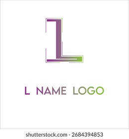 L name logo, template, vector unique for business branding