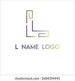 L name logo, template, vector unique for business branding