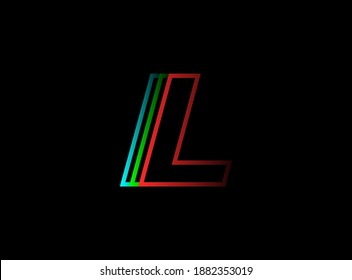 L number font fast, speed motion logo. Sport style futuristic oblique design for   delivery posters, industrial, racing identify and more