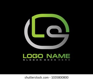 L O Initial circle logo template vector