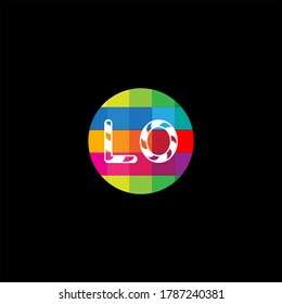 Diseño vectorial del logotipo de la letra L O