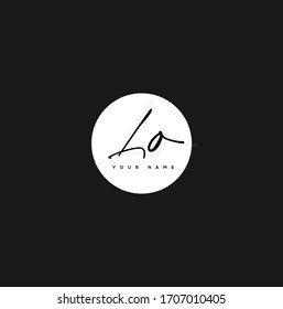 L O LO Initial letter handwriting and signature logo.	