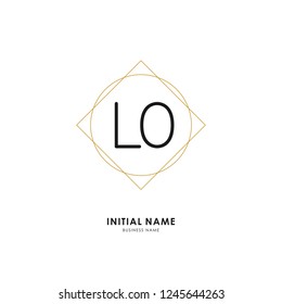 L O LO Initial logo letter with minimalist concept. Vector with scandinavian style logo.