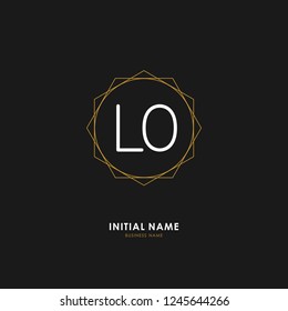 L O LO Initial logo letter with minimalist concept. Vector with scandinavian style logo.