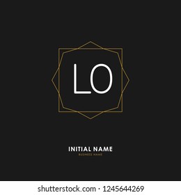 L O LO Initial logo letter with minimalist concept. Vector with scandinavian style logo.