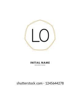 L O LO Initial logo letter with minimalist concept. Vector with scandinavian style logo.