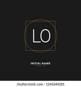 L O LO Initial logo letter with minimalist concept. Vector with scandinavian style logo.