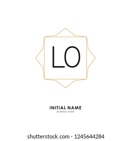 L O LO Initial logo letter with minimalist concept. Vector with scandinavian style logo.