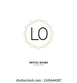 L O LO Initial logo letter with minimalist concept. Vector with scandinavian style logo.