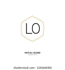 L O LO Initial logo letter with minimalist concept. Vector with scandinavian style logo.