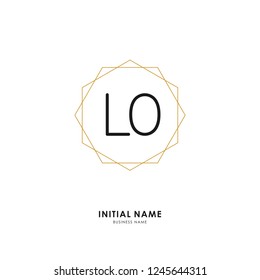 L O LO Initial logo letter with minimalist concept. Vector with scandinavian style logo.