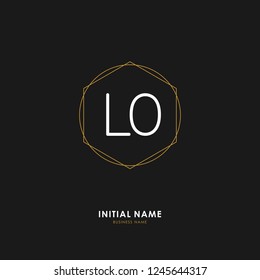 L O LO Initial logo letter with minimalist concept. Vector with scandinavian style logo.