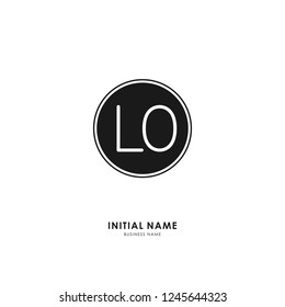 L O LO Initial logo letter with minimalist concept. Vector with scandinavian style logo.