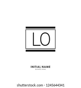 L O LO Initial logo letter with minimalist concept. Vector with scandinavian style logo.