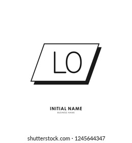 L O LO Initial logo letter with minimalist concept. Vector with scandinavian style logo.