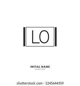 L O LO Initial logo letter with minimalist concept. Vector with scandinavian style logo.