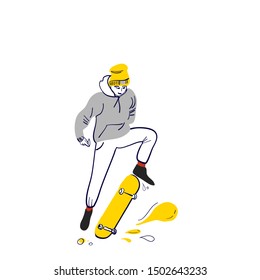 l on a skateboard making cool tricks