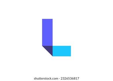 L Overlapping Logo Design Vector 