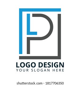 Diseño de caja cuadrada de la letra L