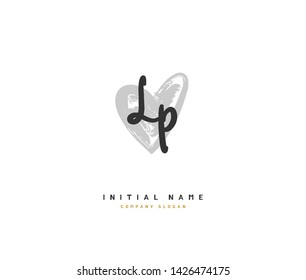 L P LP Beauty vector initial logo, handwriting logo of initial signature, wedding, fashion, jewerly, boutique, floral and botanical with creative template for any company or business.