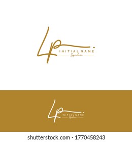 L P LP Initial letter handwriting and signature logo.