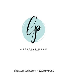 L P LP Plantilla de logotipo inicial vectorial