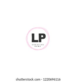 L P LP Initial logo template vector