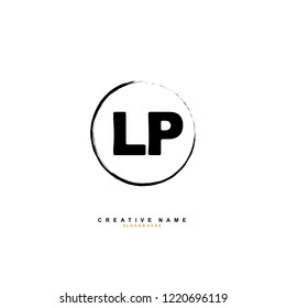 L P LP Initial logo template vector