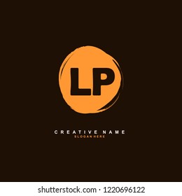 L P LP Initial logo template vector