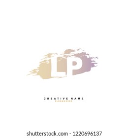 L P LP Initial logo template vector