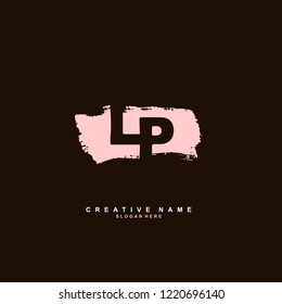 L P LP Initial logo template vector