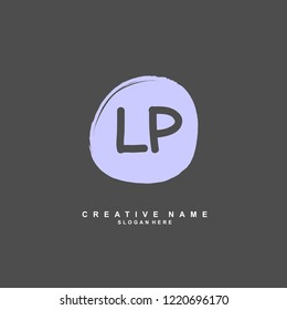 L P LP Initial logo template vector