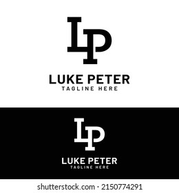 L P LP PL Letter Monogram Initial  Logo Design Template. Suitable for General Sports Fitness Construction Finance Company Business Corporate Shop Apparel in Simple Modern Style Logo Design.