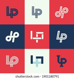 L + P Monograms letters logo collection vector