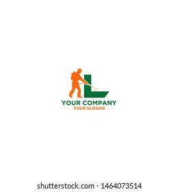 L Pest Control Logo Design Vector