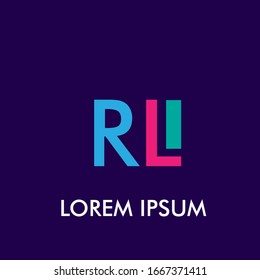 L and R initial letter logo icon for business and sport racing company