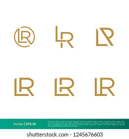 L R Letter Icon Vector Logo Template Illustration Design. Vector EPS 10.