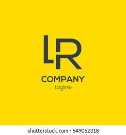 L & R  Letter logo design vector element