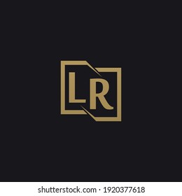 L and R letters, vector logo design.