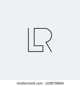 L & R linear monogram logo.