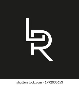 L R logo design vector sign