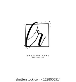 L R LR Initial logo template vector